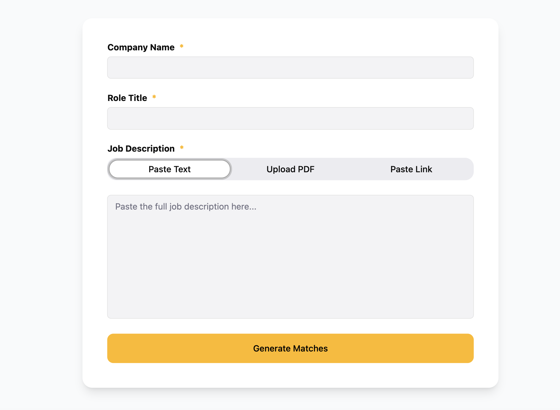 Upload Job Description